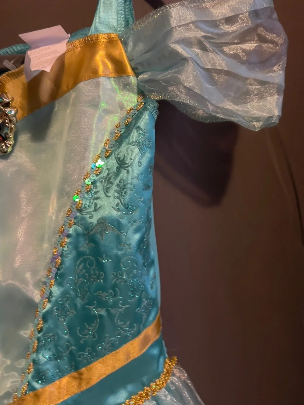 Disney Aqua and Gold Princess Superhero Dress